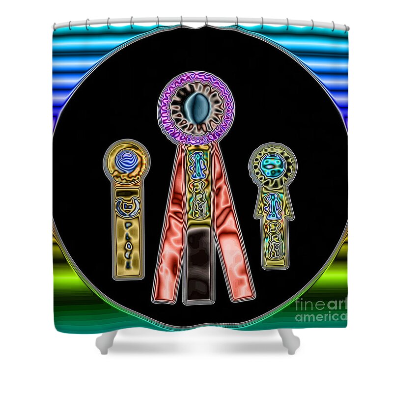 Award Shower Curtain featuring the digital art Awards by Renee Trenholm