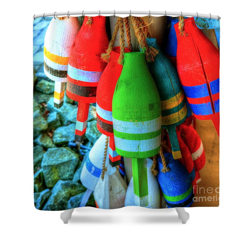 Buoys Shower Curtain featuring the photograph Baby Buoys by Debbi Granruth