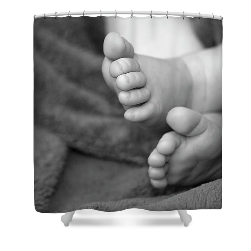 Feet Shower Curtain featuring the photograph Baby Feet by Carolyn Marshall
