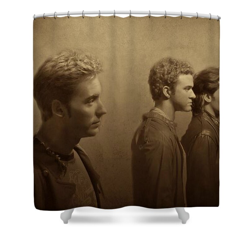 Nsync Shower Curtain featuring the photograph Back Stage with NSYNC S by David Dehner