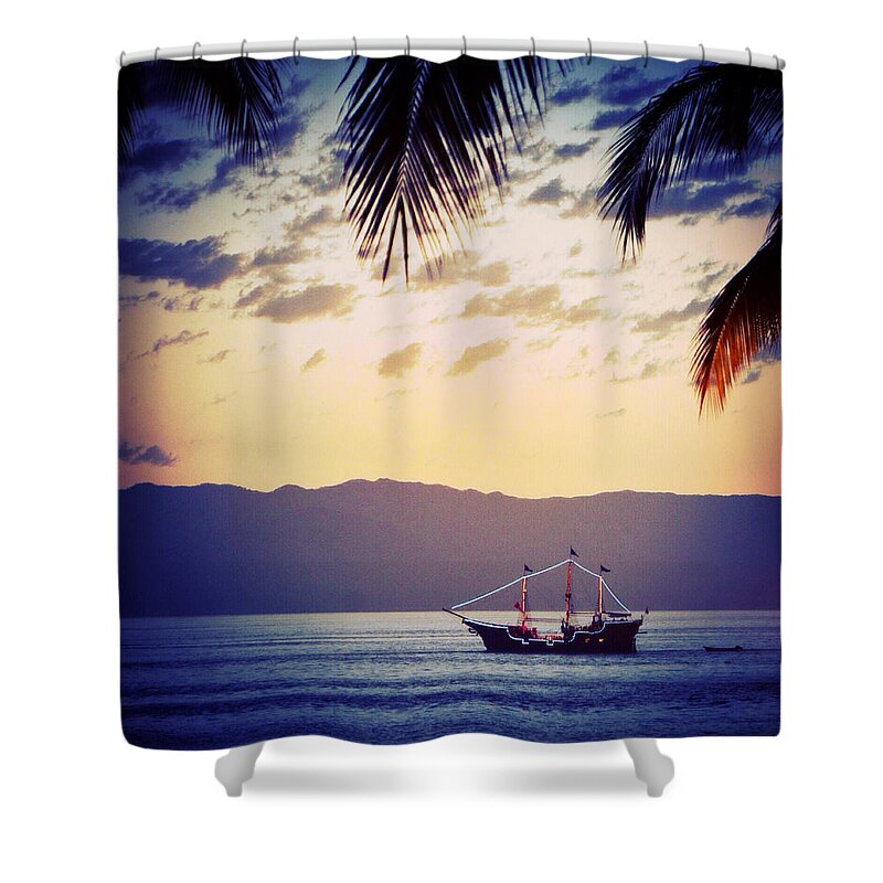 Ocean Shower Curtain featuring the photograph Bahia de Banderas by Natasha Marco
