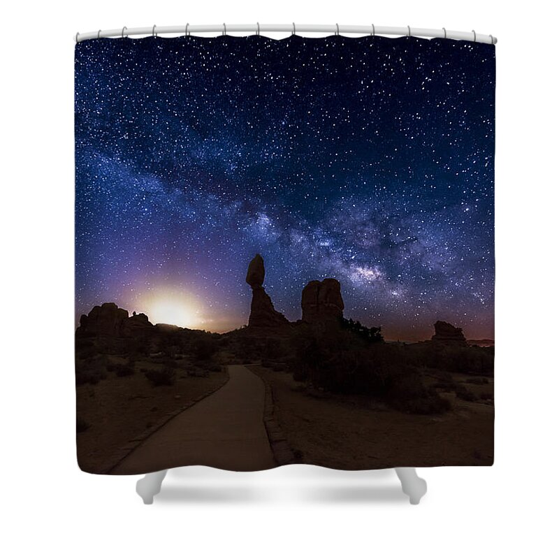 Utah Shower Curtain featuring the photograph Balance by Dustin LeFevre