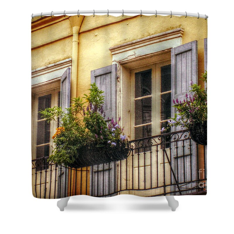 New Orleans Shower Curtain featuring the photograph French Quarter Balcony by Valerie Reeves