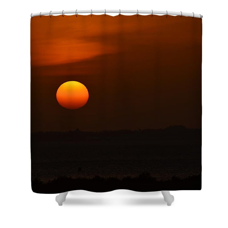 Ball Of Fire Shower Curtain featuring the photograph Ball of Fire by Debra Martz