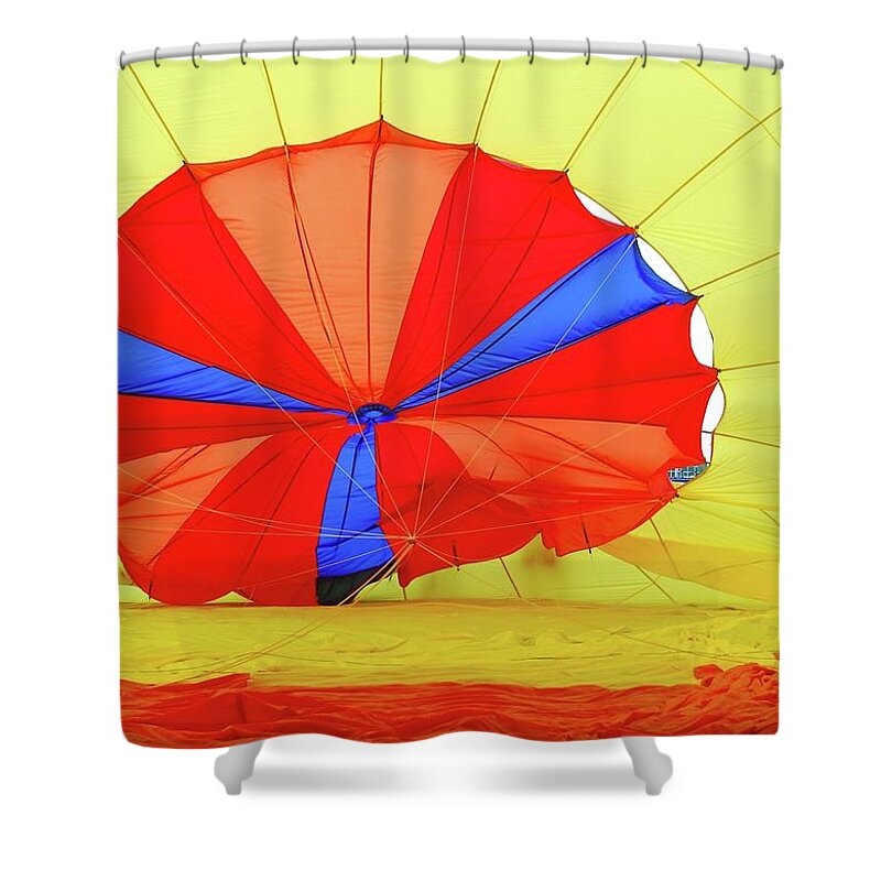 Colors Shower Curtain featuring the photograph Balloon Fantasy  1 by Allen Beatty