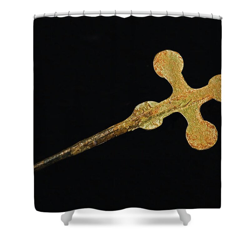 Ancient Shower Curtain featuring the photograph Baltic Viking Dress Pin by Millard H. Sharp
