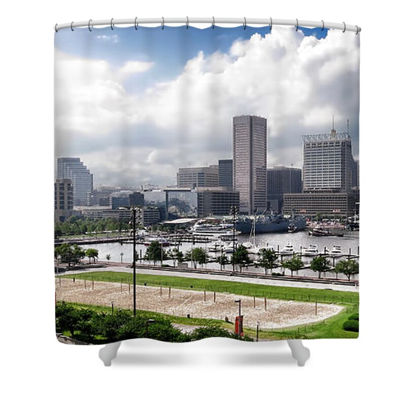 Baltimore Shower Curtain featuring the photograph Baltimore Maryland by Olivier Le Queinec