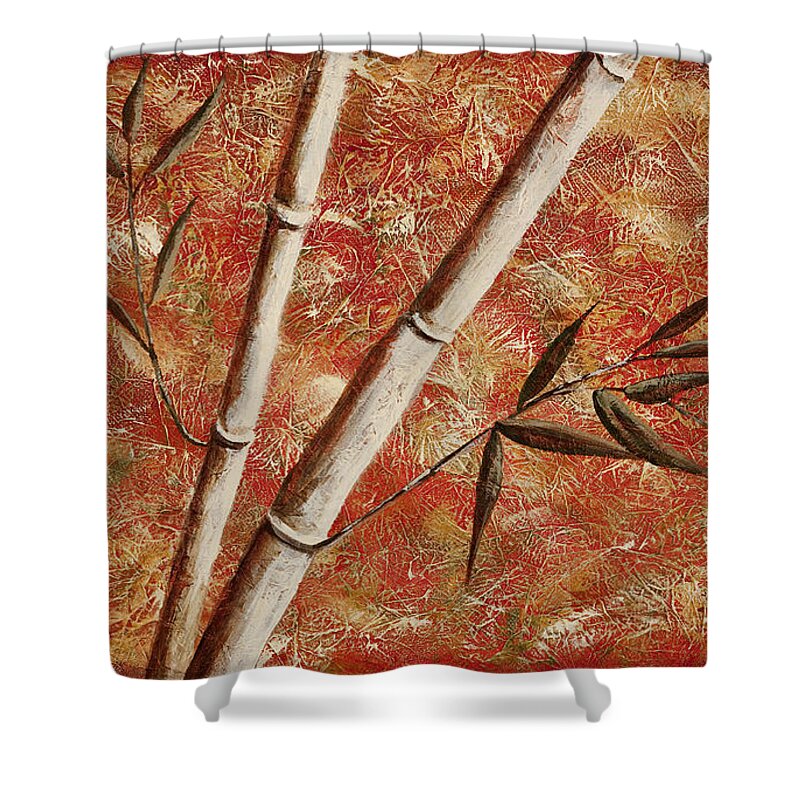 Bamboo Shower Curtain featuring the painting Bamboo 2 by Darice Machel McGuire
