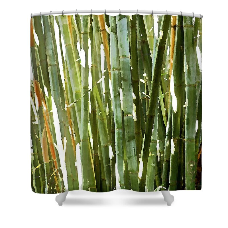 Bamboo Shower Curtain featuring the photograph Bamboo Abstract by Rich Franco