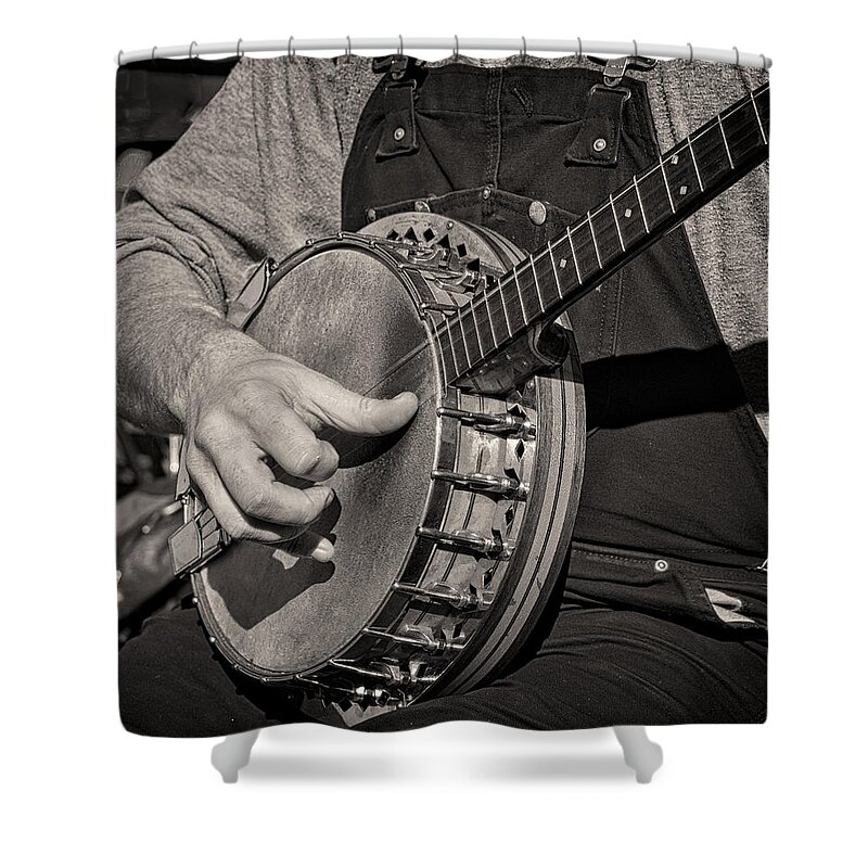 Banjo Shower Curtain featuring the photograph Banjo Time by David Kay