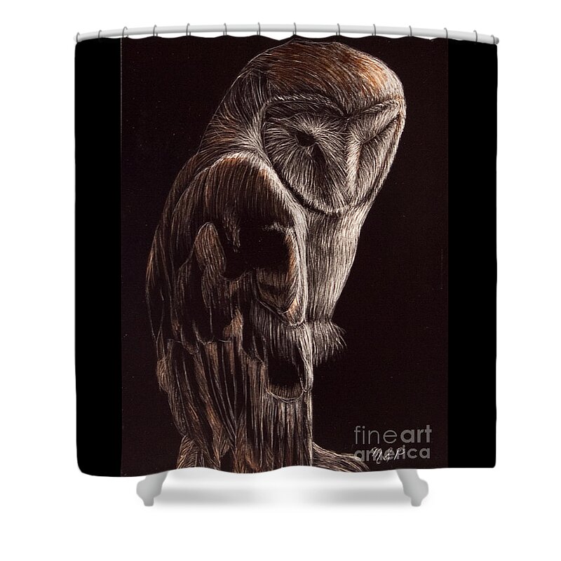 Barn Owl Shower Curtain featuring the photograph Barn Owl by Margaret Sarah Pardy