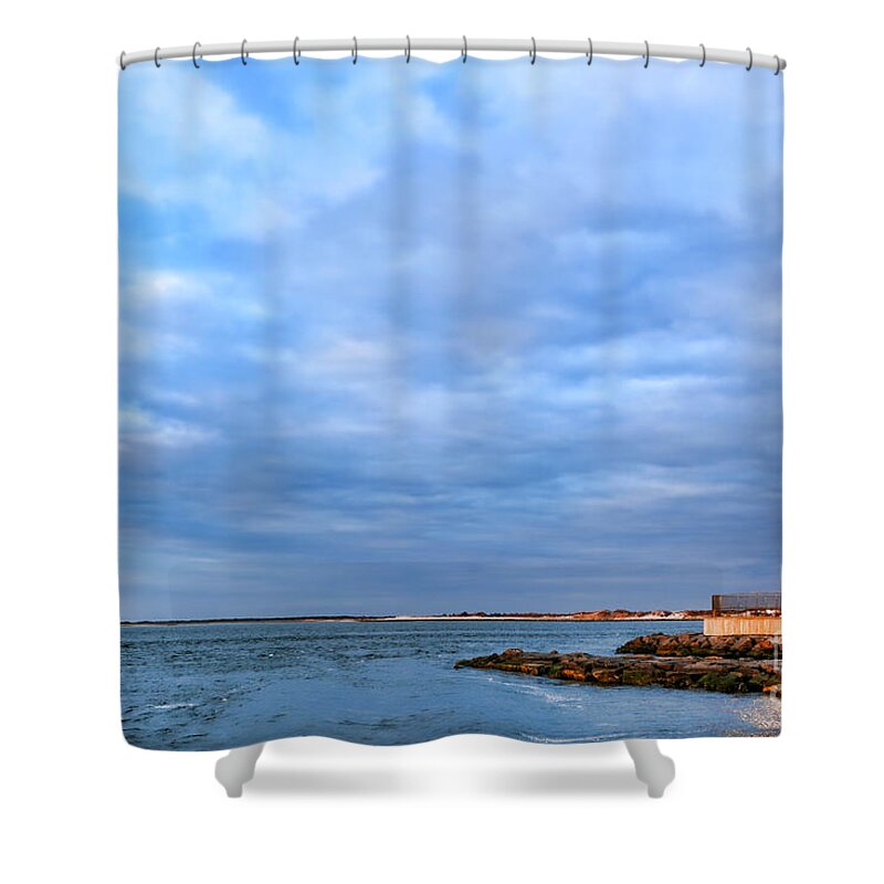 Barnegat Shower Curtain featuring the photograph Barnegat Lighthouse by Olivier Le Queinec