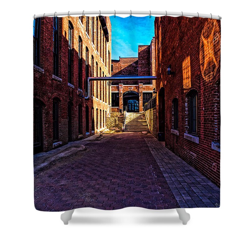 Architecture Shower Curtain featuring the photograph Bates Mill Lewiston Maine by Bob Orsillo
