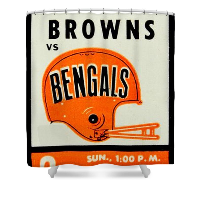 Cleveland Browns Shower Curtain featuring the photograph Battle of Ohio by Benjamin Yeager