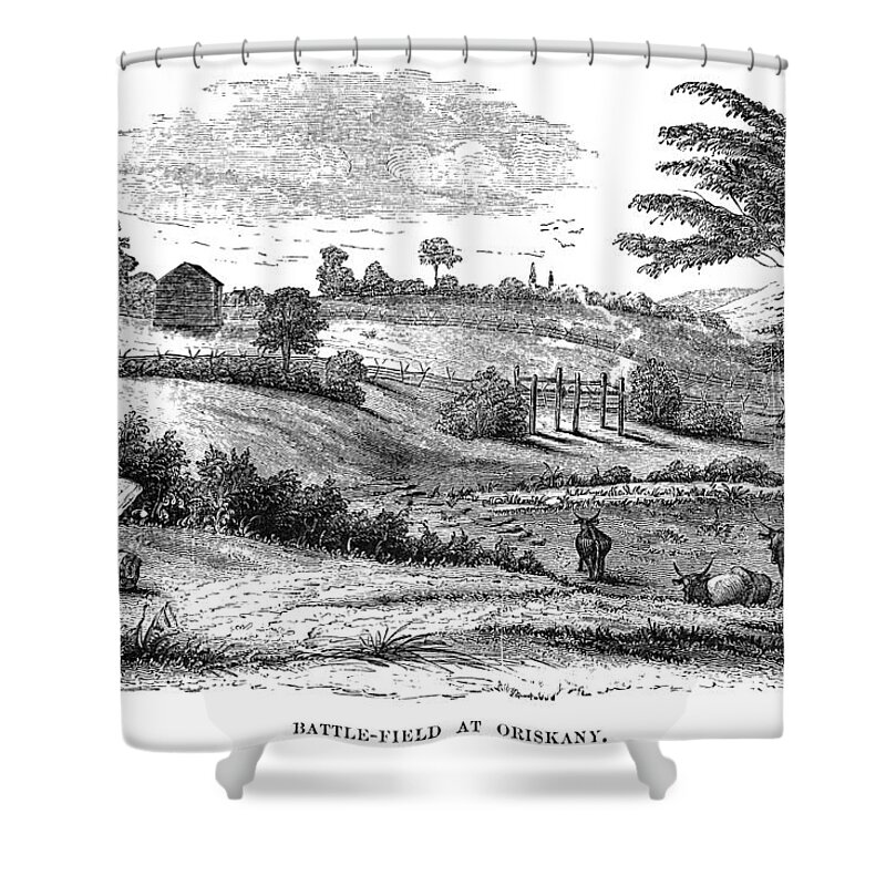 1777 Shower Curtain featuring the photograph Battle Field At Oriskany, 1777 by Granger