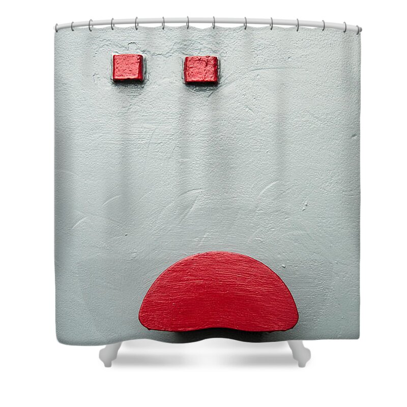 Abstract Shower Curtain featuring the photograph Battleship Abstract by Don Johnson