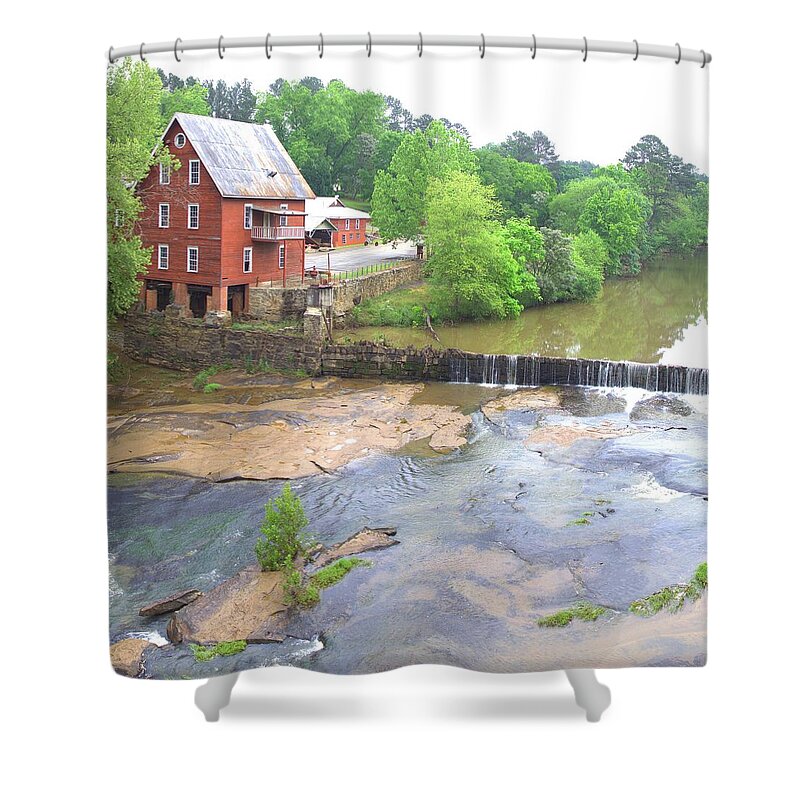 8590 Shower Curtain featuring the photograph Baxter's Mill - Square by Gordon Elwell