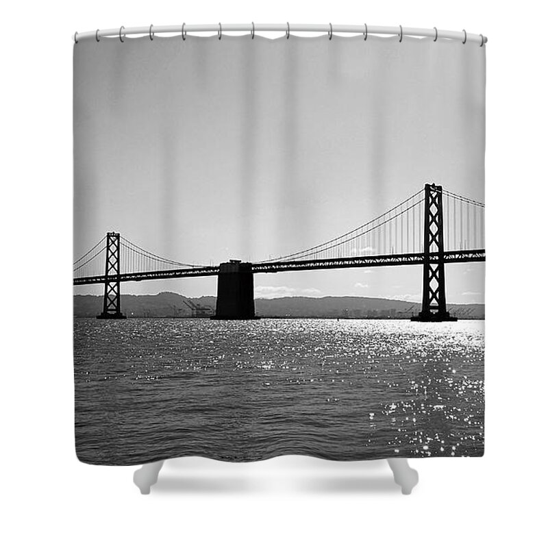 Bay Bridge Shower Curtain featuring the photograph Bay Bridge by Rona Black