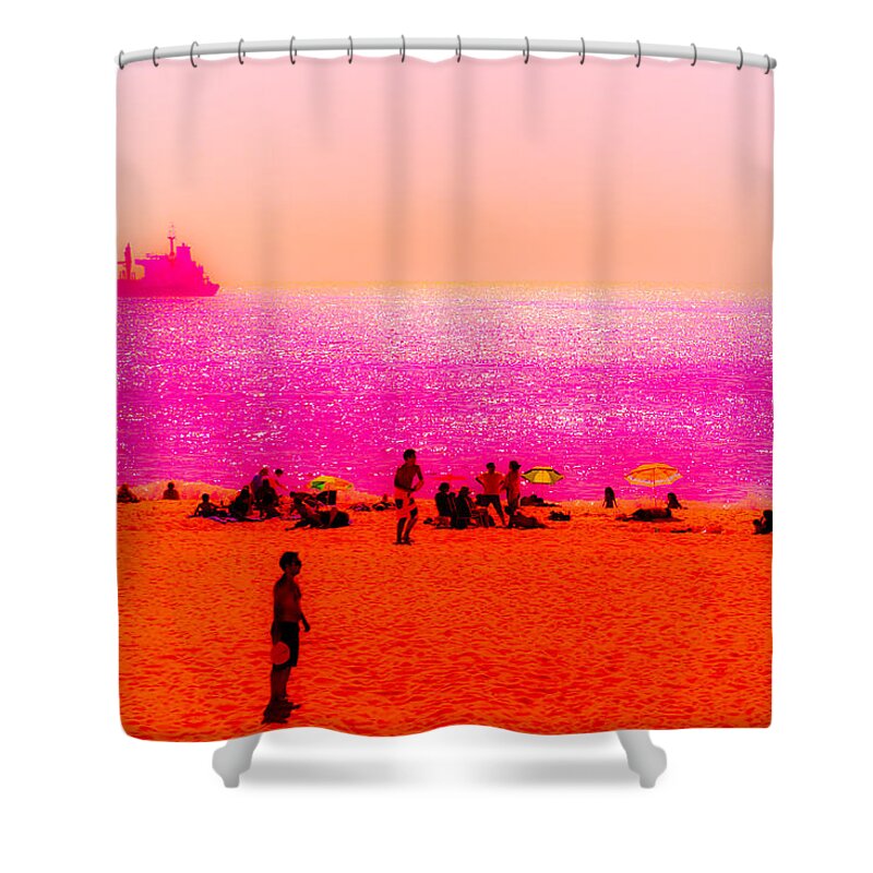 Beach Shower Curtain featuring the photograph Beach Acid 2 by Kent Nancollas