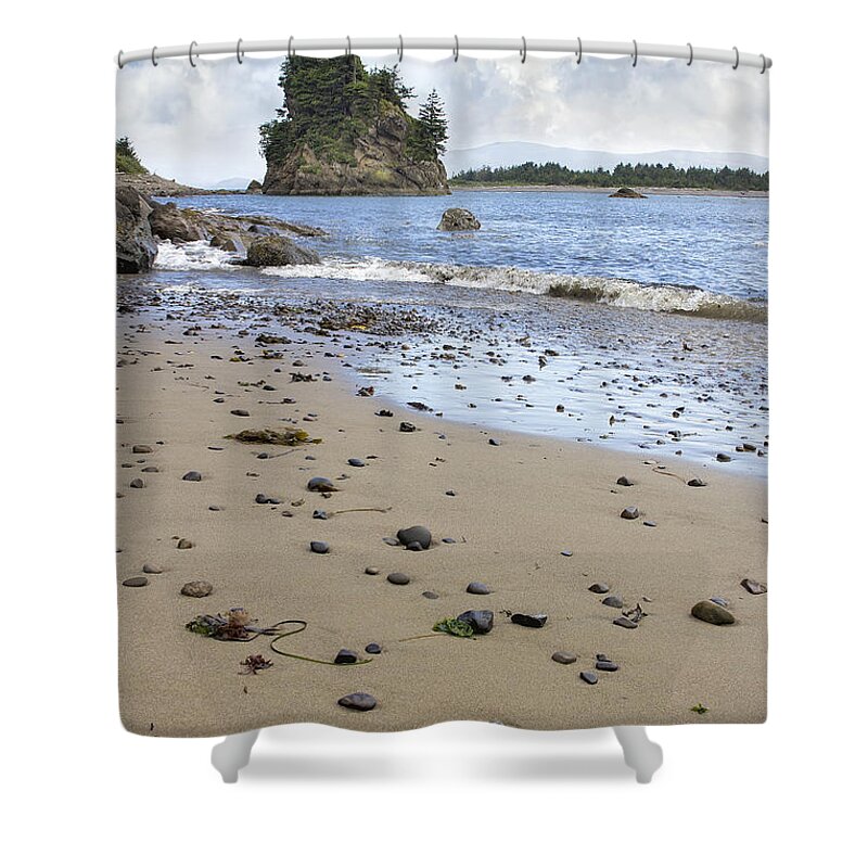 Beach Shower Curtain featuring the photograph Beach at Garibaldi Oregon by Jit Lim