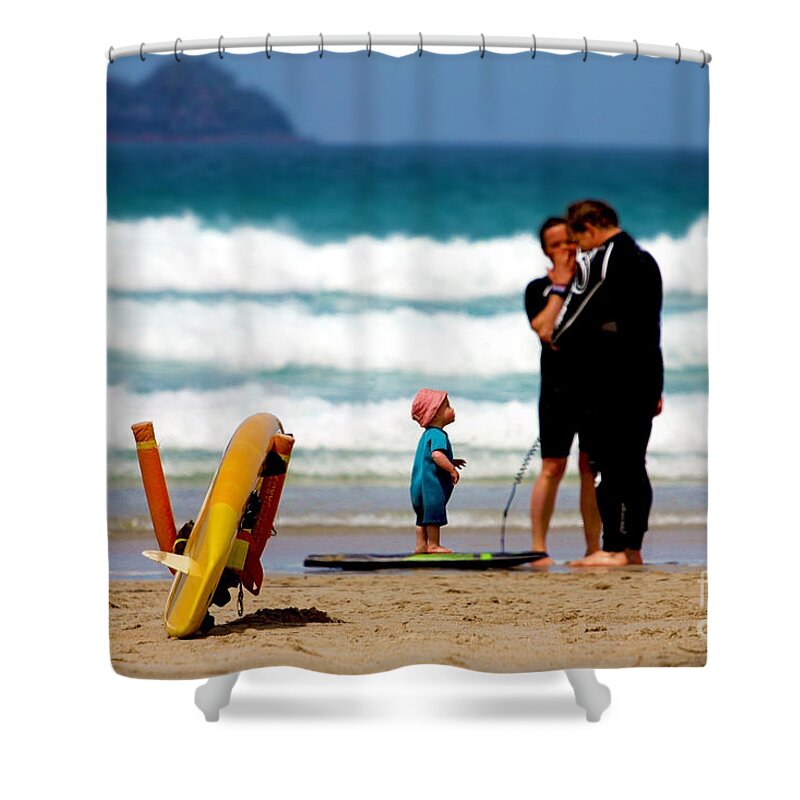 Cornwall Shower Curtain featuring the photograph Beach Baby by Terri Waters