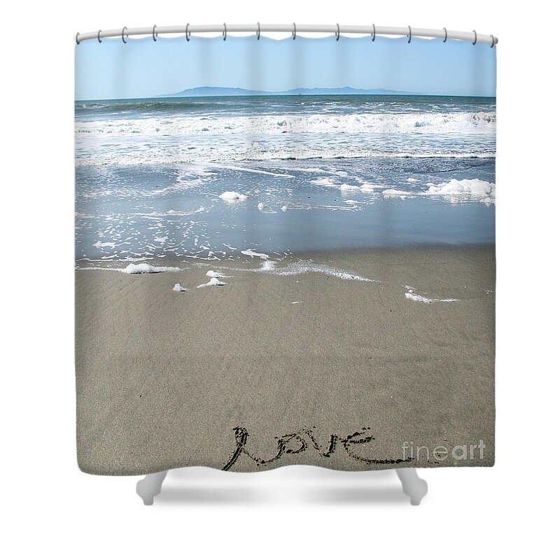 Ocean Shower Curtain featuring the photograph Beach Love by Linda Woods