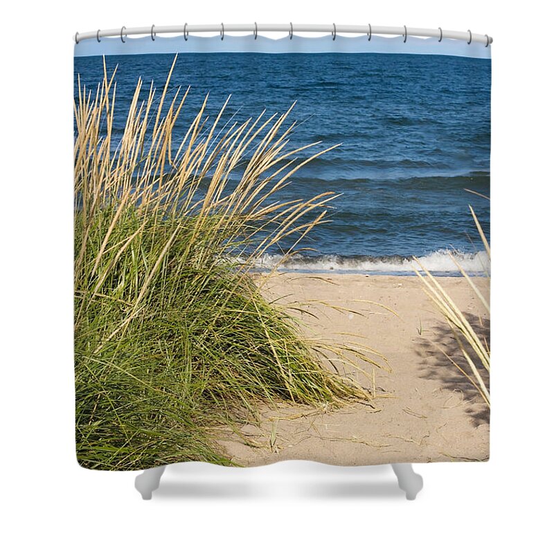 Beach Shower Curtain featuring the photograph Beach Path by Barbara McMahon