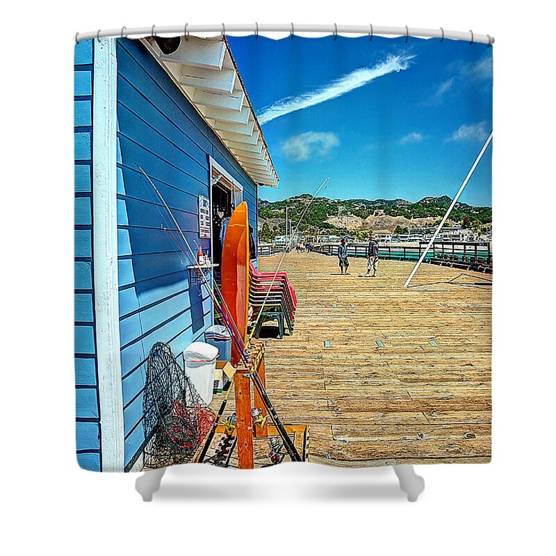 Pier Shower Curtain featuring the photograph Beach Rental by Richard Gehlbach