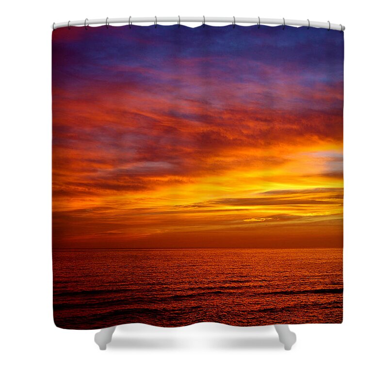 Photograph Shower Curtain featuring the photograph Beach Sunset by Larah McElroy