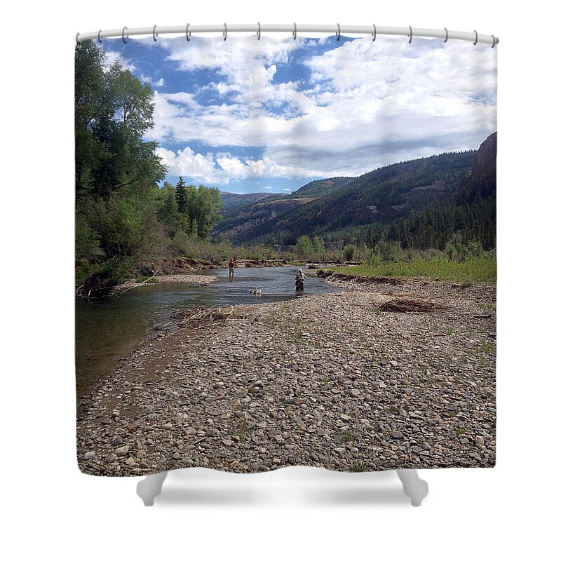 Lake City Shower Curtain featuring the photograph Beautiful Day on the River by Max Mullins