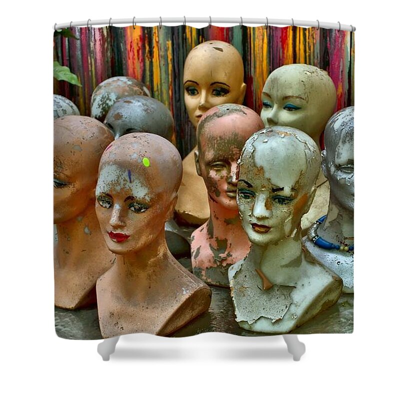 Circus-colored Oasis Shower Curtain featuring the photograph Beautiful Disintegration Welcome to Randyland by William Rockwell