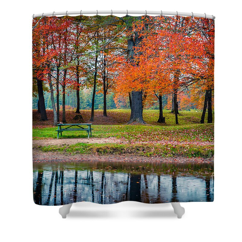 Fall Shower Curtain featuring the photograph Beautiful Fall Foliage in New Hampshire by Edward Fielding