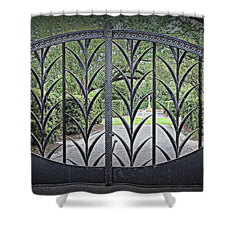 Beautiful Gate Shower Curtain featuring the photograph Beautiful Gate by Beth Vincent
