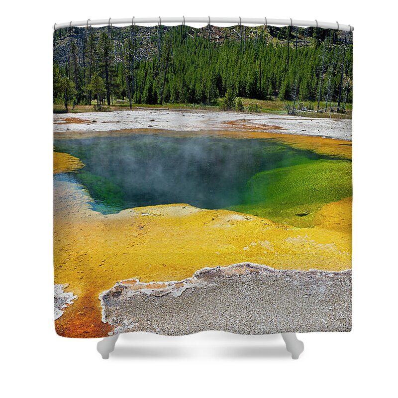 Scenics Shower Curtain featuring the photograph Beautiful Multi Colored Pool In by Pavliha