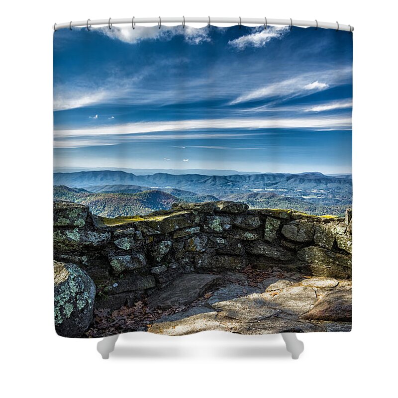 Brp Shower Curtain featuring the photograph Beautiful View of Mountains and Sky by Lori Coleman