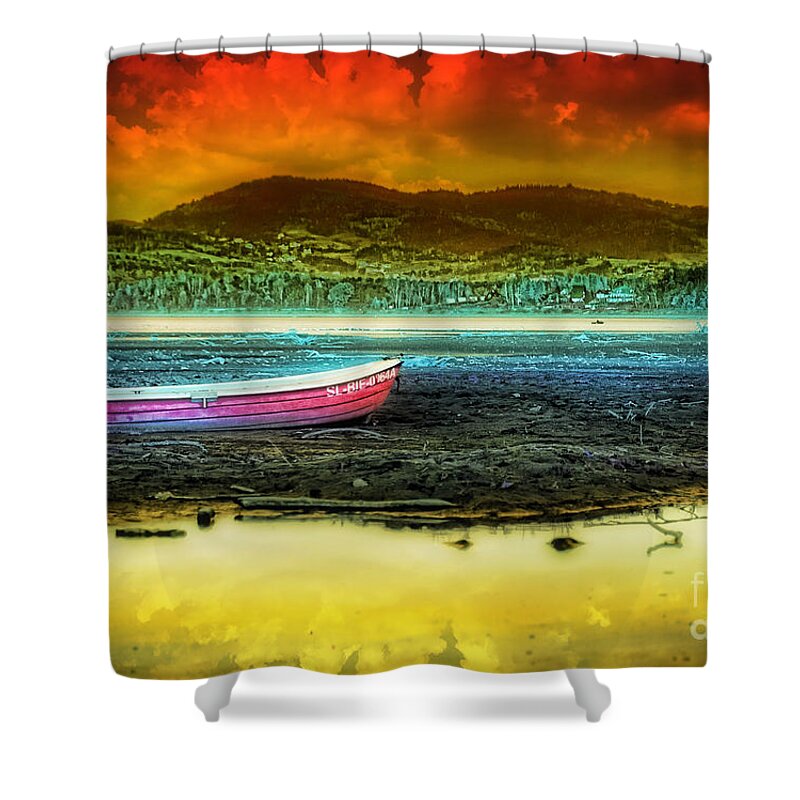 Before The Tide Shower Curtain featuring the photograph Before the Tide by Mo T