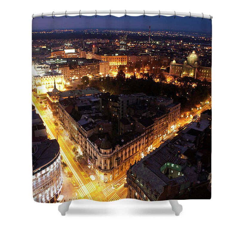Panoramic Shower Curtain featuring the photograph Belgrade by Goodlifestudio