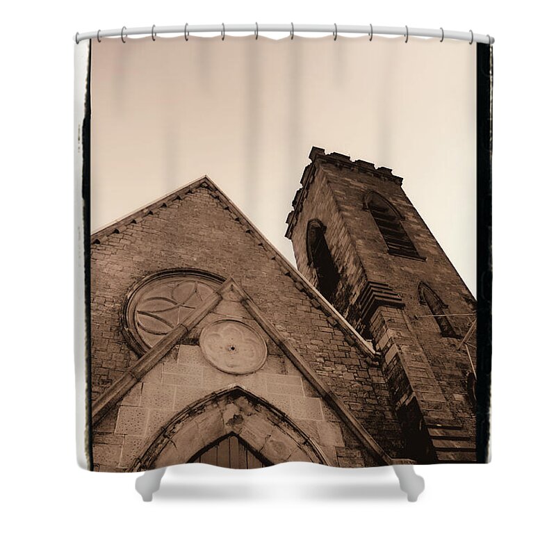 New York Shower Curtain featuring the photograph Bell Tower by Donna Blackhall