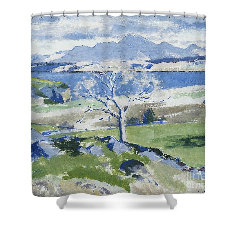 20th Century Shower Curtain featuring the painting Ben Cruachan from Achnacraig by Francis Campbell Boileau Cadell