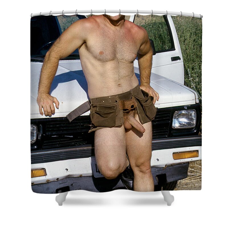Male Shower Curtain featuring the photograph Benoit L. 6 by Andy Shomock