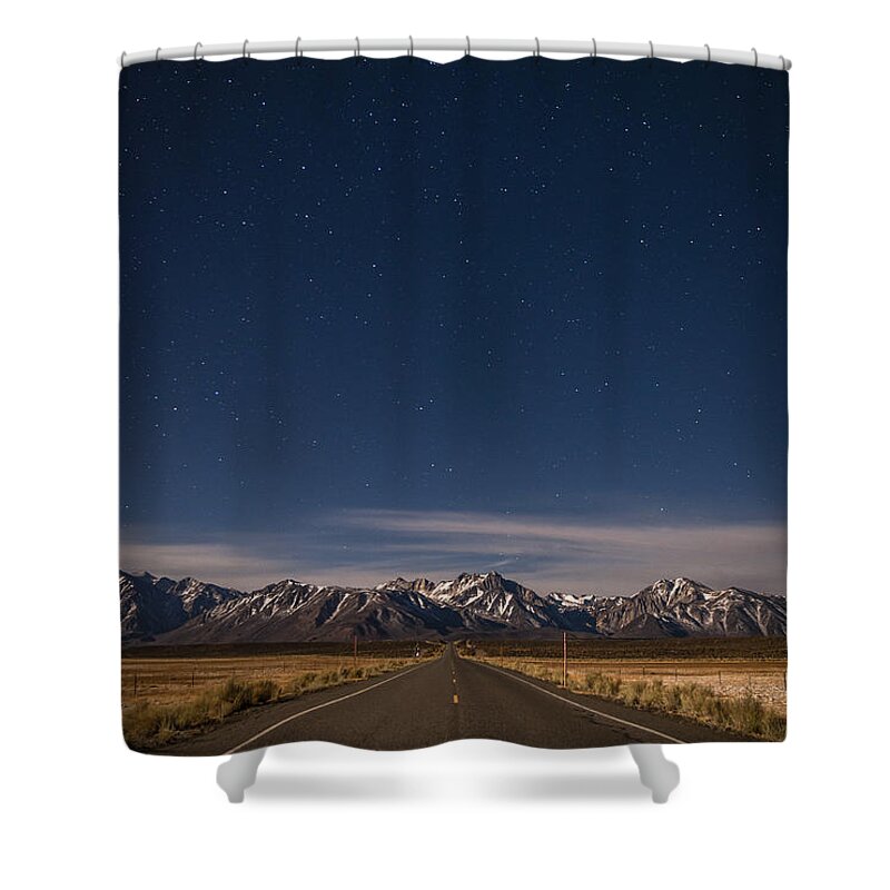 Road Shower Curtain featuring the photograph Benton Crossing Rd. by Cat Connor