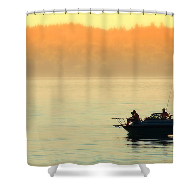 Puget Sound Shower Curtain featuring the photograph Best Night On The Water by Joe Ownbey