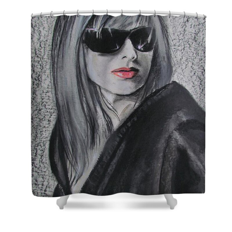 Andy's Girl.. Shower Curtain featuring the drawing Bethany by Eric Dee