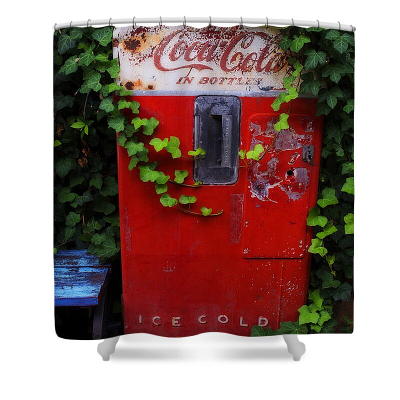Austin Texas Shower Curtain featuring the photograph Austin Texas - Coca Cola Vending Machine - Luther Fine Art by Luther Fine Art