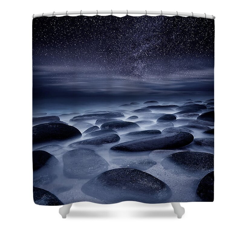 Night Shower Curtain featuring the photograph Beyond our Imagination by Jorge Maia