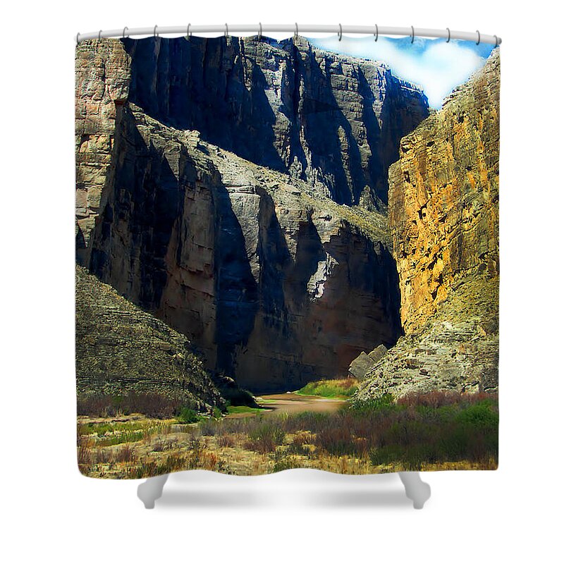 Canyon Shower Curtain featuring the photograph Big Bend Santa Elena Canyon by Judy Hall-Folde