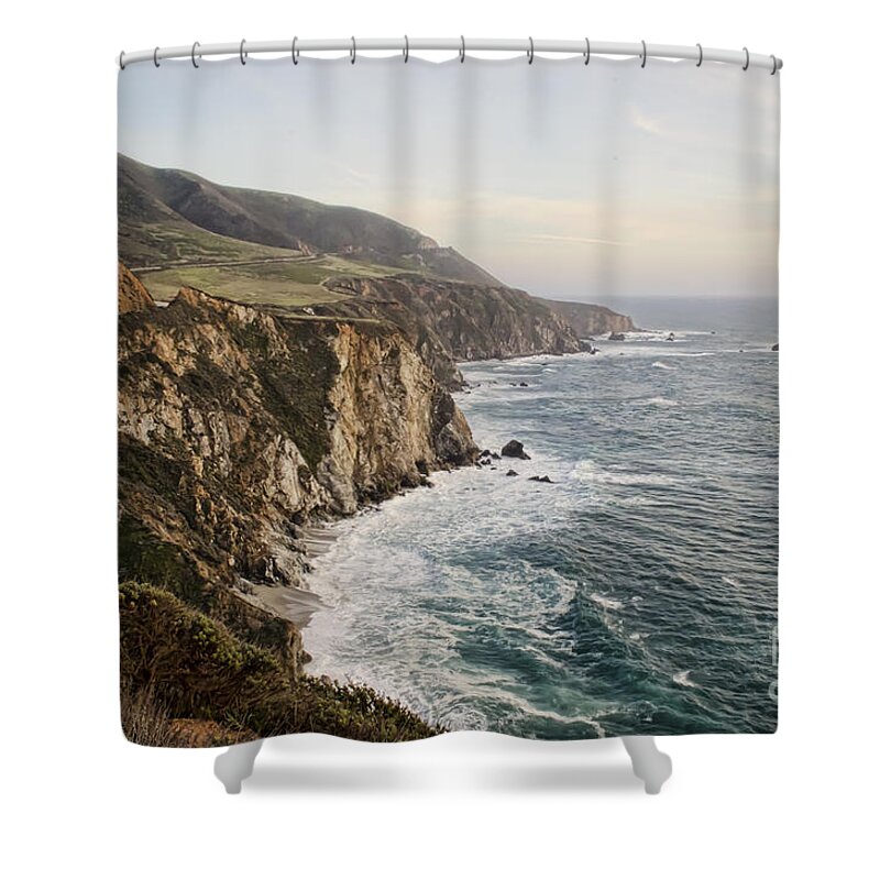 Pacific Coast Highway Shower Curtain featuring the photograph Big Sur by Heather Applegate