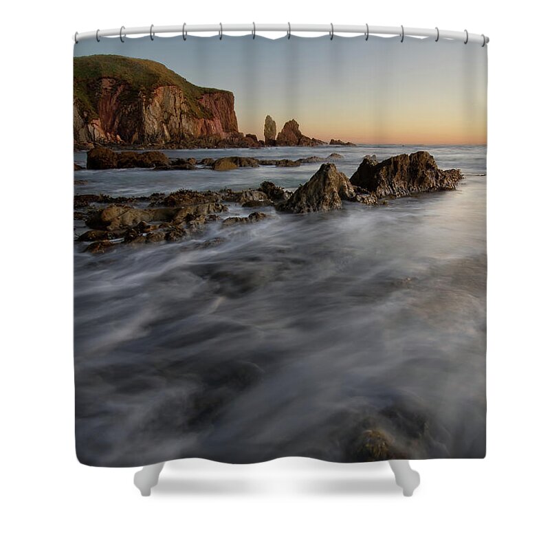 Tranquility Shower Curtain featuring the photograph Bigbury Bay by Lakemans