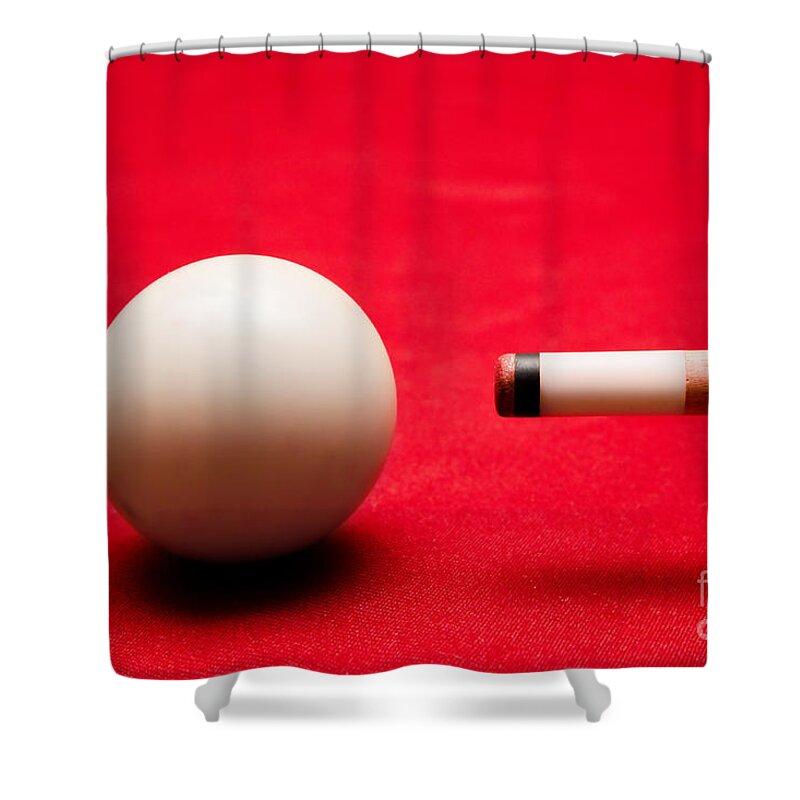 Pool Shower Curtain featuring the photograph Billards pool game by Michal Bednarek