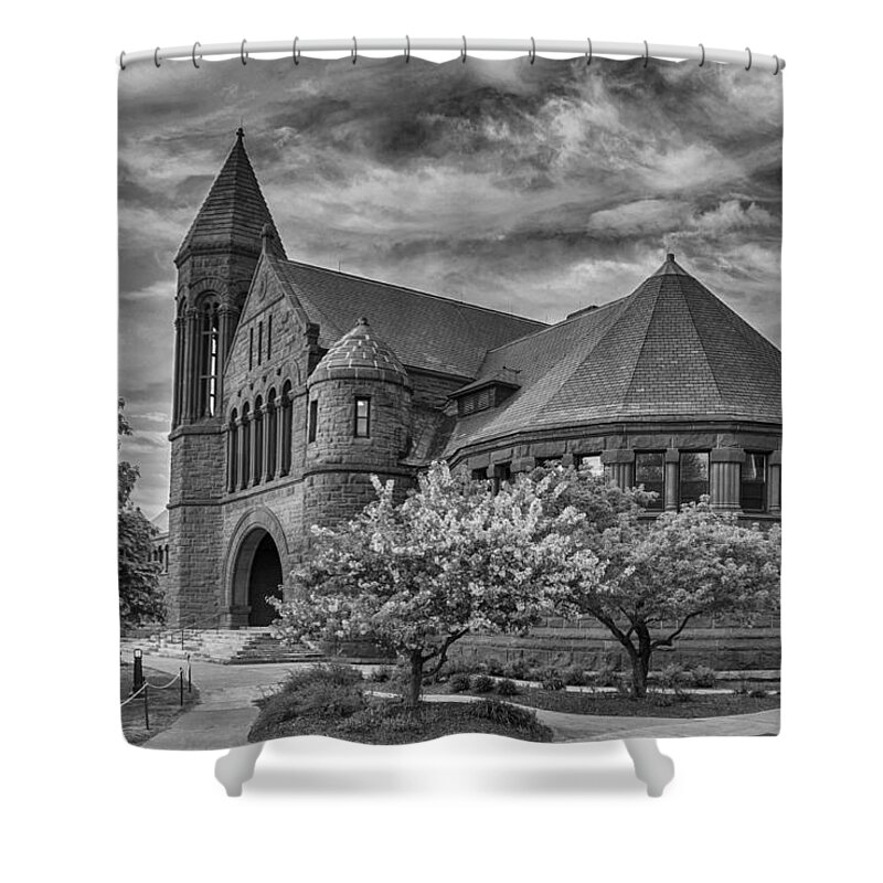 Burlington Shower Curtain featuring the photograph Billings Library at UVM Burlington by Guy Whiteley